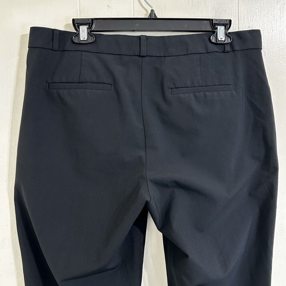 Banana Republic Ryan Fit Italian Wool Black Pants Size 12 Tall Mid Rise Straight - Picture 4 of 14